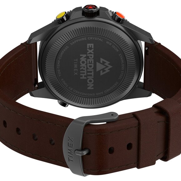 Timex Expedition North Tide Temp Compass 43mm Eco-Friendly Leather Strap Watch - Picture 4 of 7